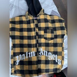 Oversized Checkered Palm Angels Hooded Flannel